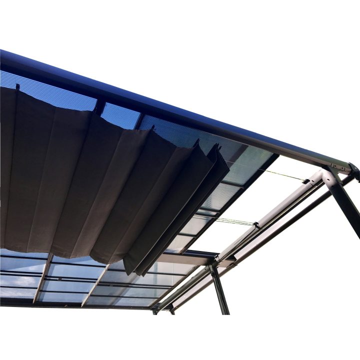 Sous-Rideau De Toit Pour Pergola Azura Gris | Leroy Merlin à Rideau De Tonnelle