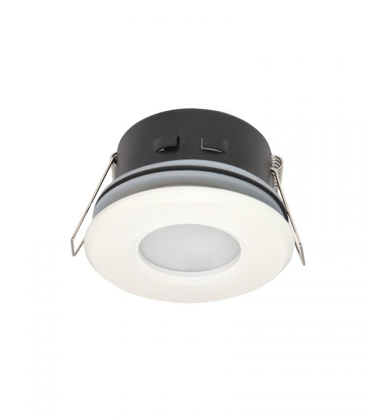 Spot Encastrable Salle De Bain Blanc Rond Gu5.3 Mr16 Ip44 à Spot Led Etanche Pour Douche