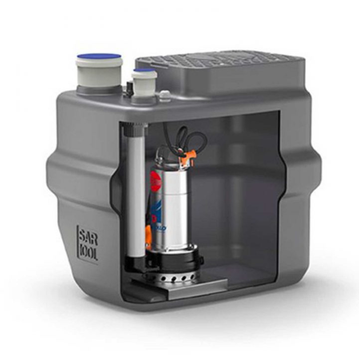 Station De Relevage 100L – Pompe 220V – 0.55Kw – Pompe&Moteur destiné Pompe De Relevage Toilette