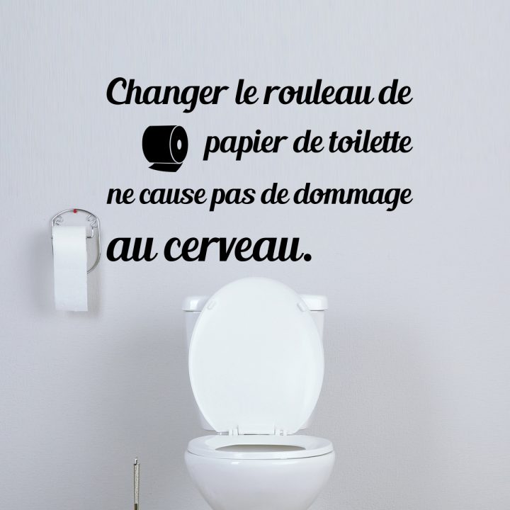 Sticker Citation Wc Changer Le Rouleau De Papier De intérieur Changer Des Toilettes Sticker Citation Wc Changer Le Rouleau De Papier De intérieur Changer Des Toilettes