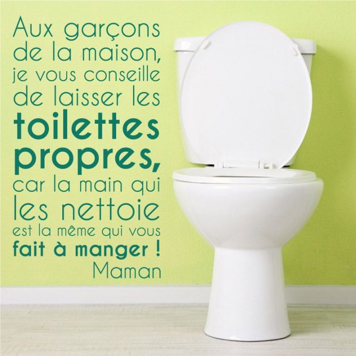 Sticker Mural Je Vous Conseille De Laisser Les Toilettes avec Affiche Toilettes Propres