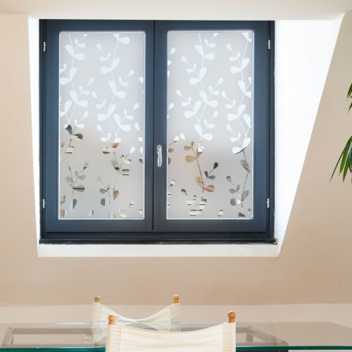 Sticker Occultant Pour Vitre Et Fenêtre: Branche Bucolique encequiconcerne Rideau Occultant Autocollant