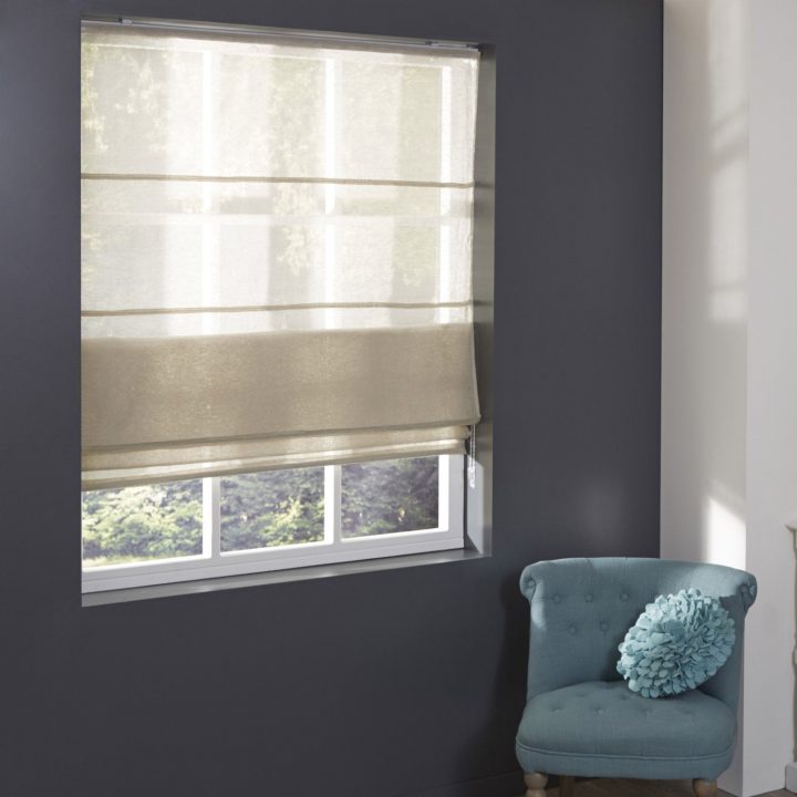 Store Bateau Lineo Inspire 100% Lin, Naturel, L.80 X H.250 à Rideau Lin Leroy Merlin