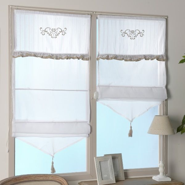 Store Bateau Romantique 45X160 Cm Amadeus | Cortinas tout Rideaux Romantiques