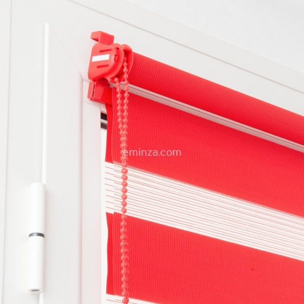 Store Enrouleur (45 X 180 Cm) Jour / Nuit Rouge – Rideau pour Rideau Jour Nuit