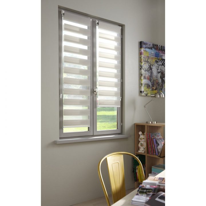 Store Enrouleur Jour / Nuit Inspire, Gris Galet N°4, 56 X tout Rideaux Jour Nuit Store Enrouleur Jour / Nuit Inspire, Gris Galet N°4, 56 X tout Rideaux Jour Nuit