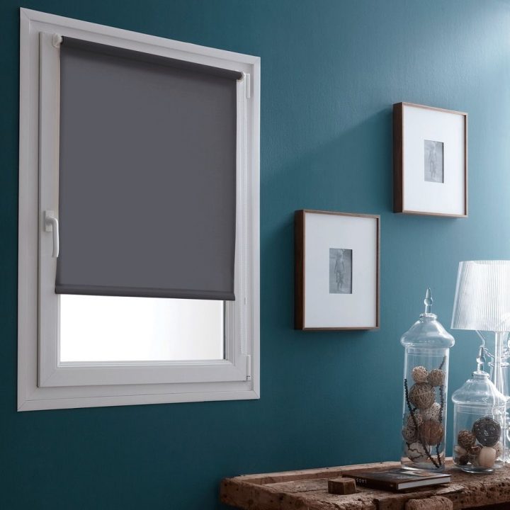 Store Enrouleur Voile Gris 37X170Cm – Alinéa | Store destiné Rideau Voilage Alinea