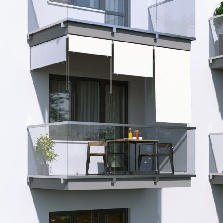 Store Exterieur Vertical Balcon avec Rideau Plastique Transparent Pour Terrasse