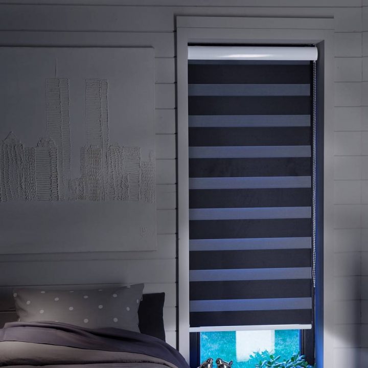 Store Jour Nuit Noir Occultant destiné Rideau Store Jour Nuit