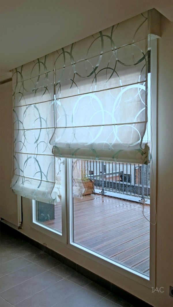 Stores Américains – Voilage Jab – Création Isabelle Agnély encequiconcerne Rideaux Americain