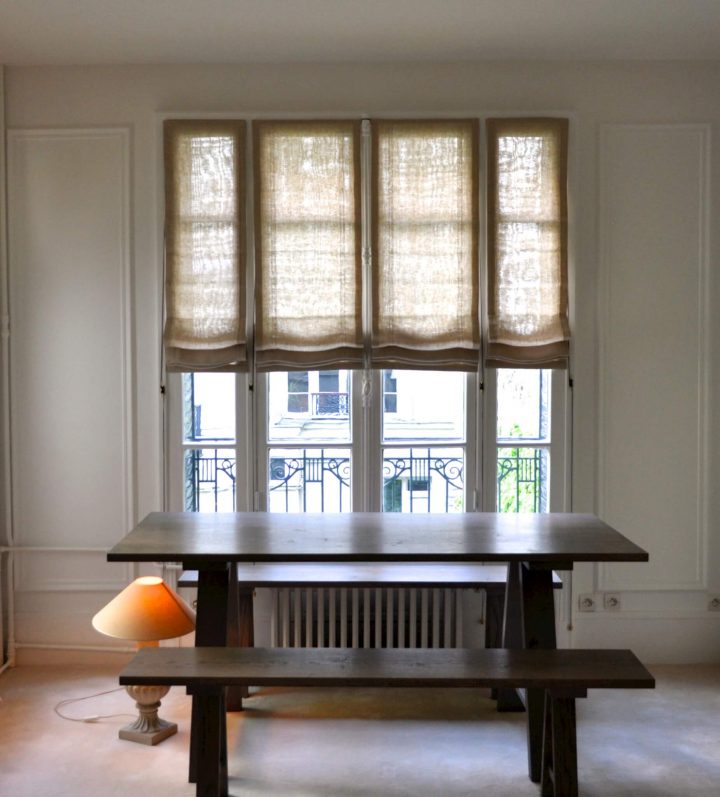 Stores Bateaux En Lin – Atelier Secrea encequiconcerne Rideaux Bateau Confection