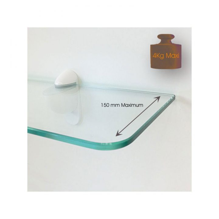 Support D'Étagère Bauhaus Blanc Pour Verre De 4 À 19Mm serapportantà Tablette Douche Verre Support D'Étagère Bauhaus Blanc Pour Verre De 4 À 19Mm serapportantà Tablette Douche Verre