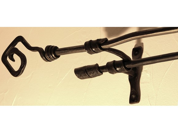 Support/Raccord Mural Double Tringle À Rideau En Fer Forgé à Rideaux De Fer Support/Raccord Mural Double Tringle À Rideau En Fer Forgé à Rideaux De Fer