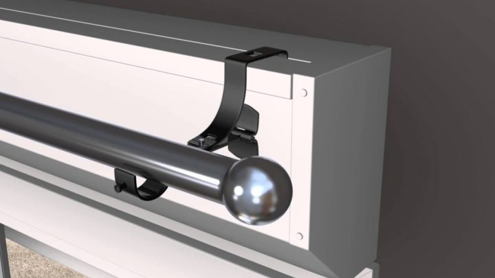 Support Sans Perçage Pour Coffre De Volet Roulant Geko pour Tringle A Rideau Pour Pvc