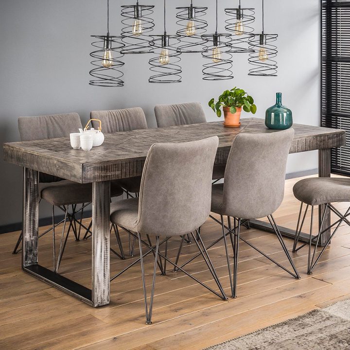 Table A Manger Bois Et Metal, Meuble De Salle À Manger En Bois à Table Salle A Manger Bois Et Metal