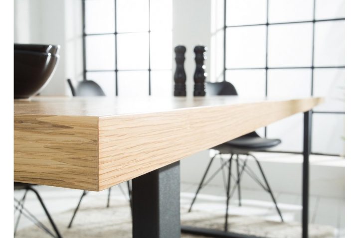 Table À Manger Bois Et Métal Noir / 160 Cm Pour Salle À Manger tout Table Salle A Manger Bois Et Metal