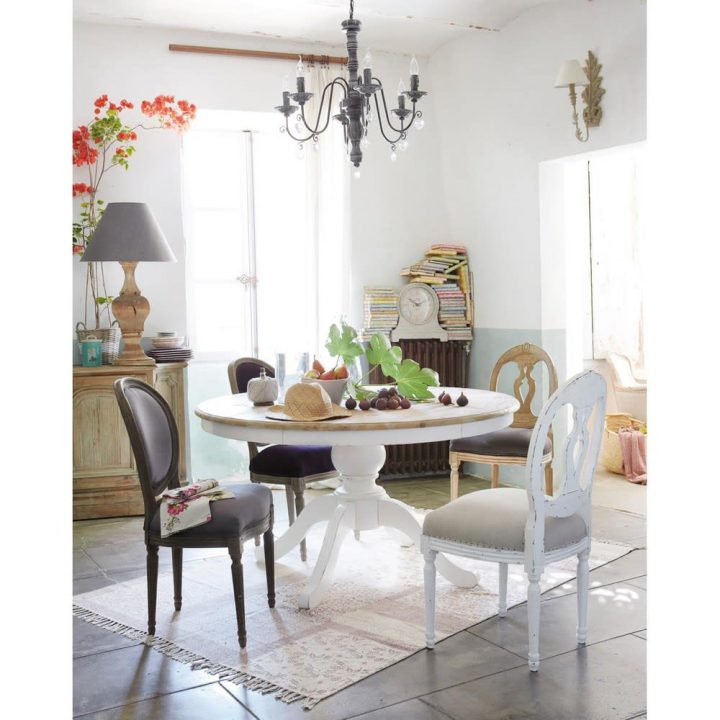 Table À Manger Ronde En Bouleau 6/8 Personnes D140 serapportantà Chemin De Table Ronde 8 Personnes