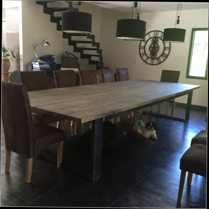 Table Basse Style Industriel Blanc – Le Bois Chez Vous encequiconcerne Table De Salle À Manger Industrielle