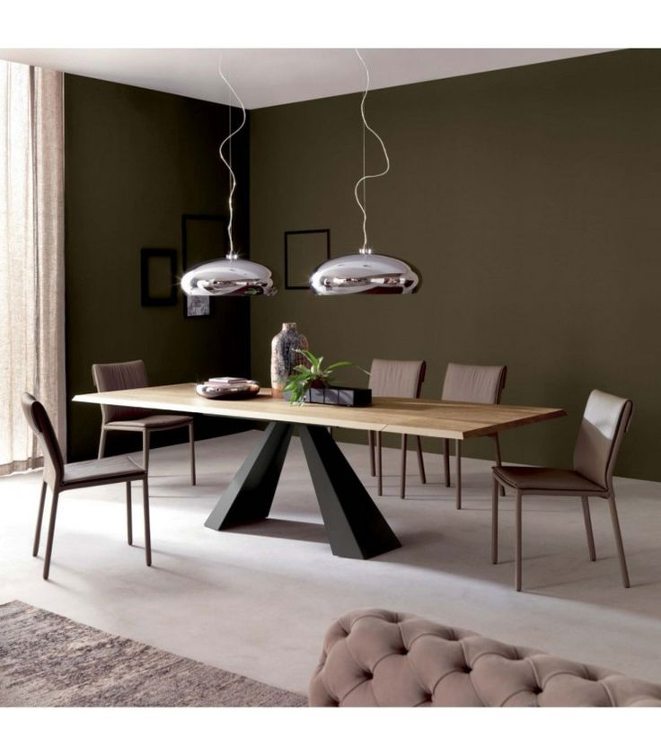 Table Bois Acier Tendance 104 - 200*90*75 Cm | Table Salle serapportantà Salle A Manger Originale