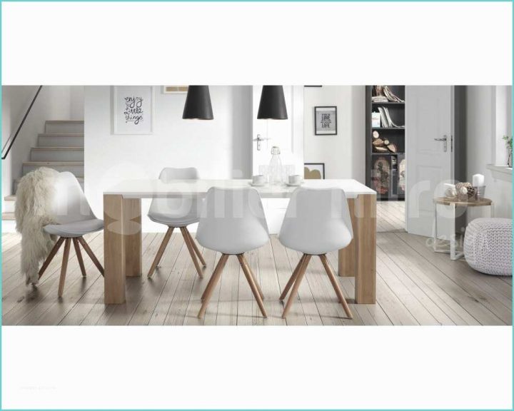 Table Bois Et Chaise Blanche Ameublement Salle À Manger 62 intérieur Chaise De Salle A Manger Blanche
