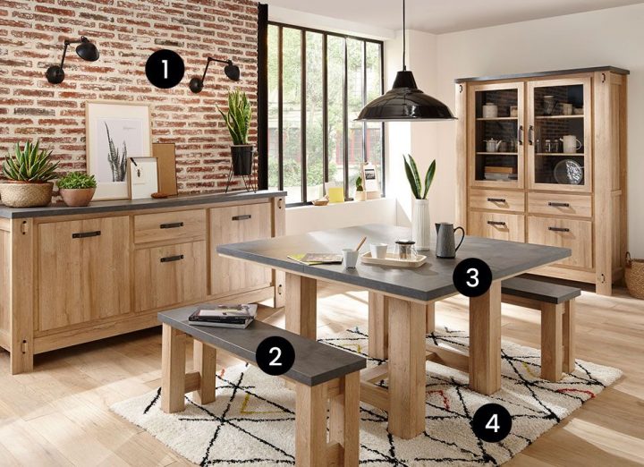 Table Broceliande Pas Cher Prix Table Conforama 499.99 encequiconcerne Meuble Salon Salle À Manger