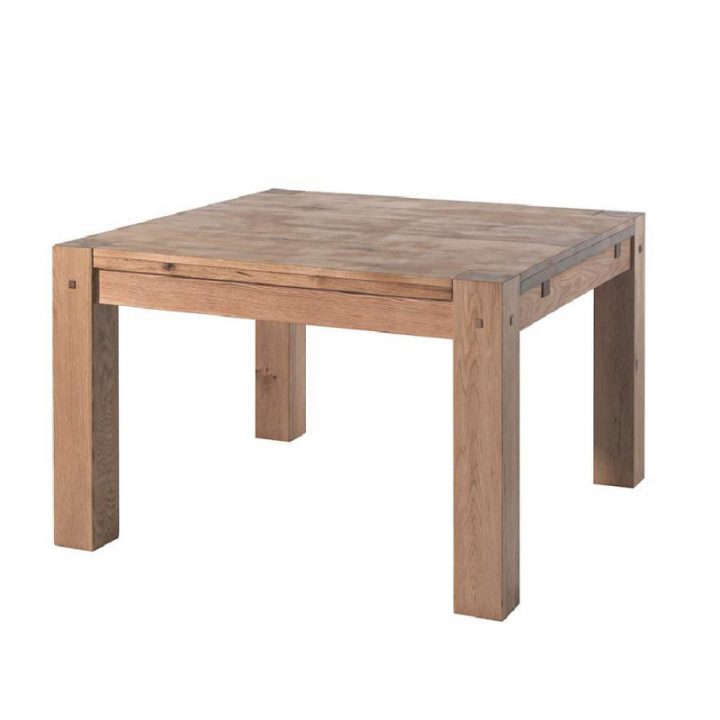 Table Carrée Chene Massif 120Cm, Allonges En Option à Table De Salle À Manger Carrée