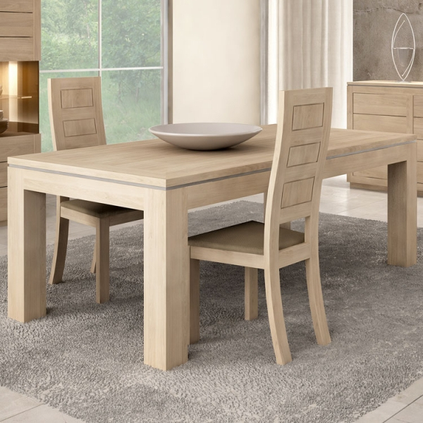 Table Chene Massif Moderne – Conception Carte Électronique avec Salle A Manger Chene Moderne