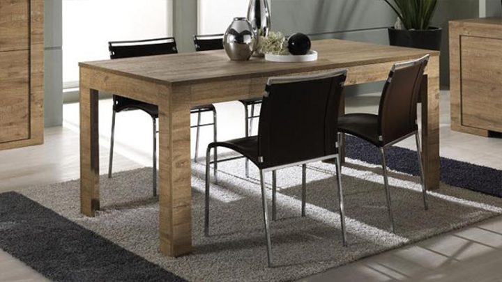 Table De Salle À Mange Ren Bois Avec Rallonge Emiliano dedans Rangement Salle À Manger