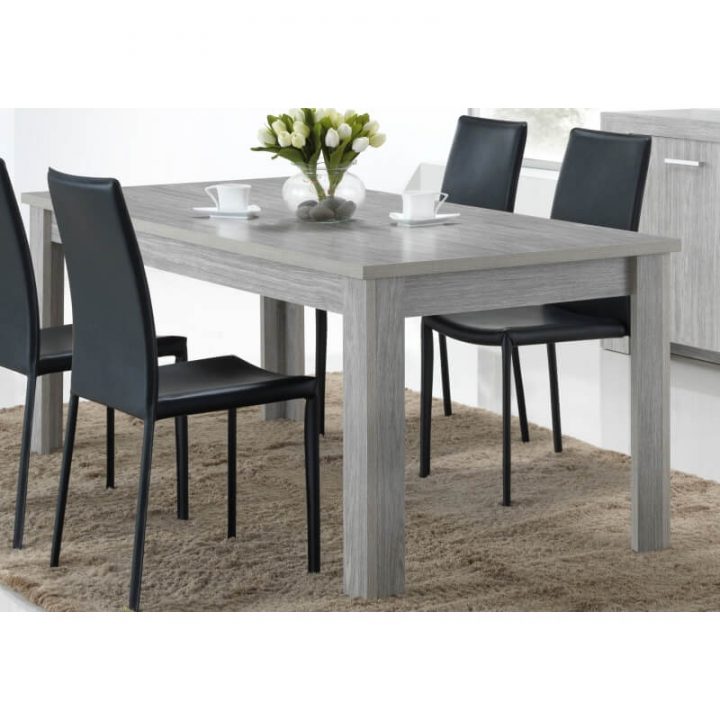 Table De Salle À Manger Contemporaine Chêne Gris Paola avec Chaise De Salle A Manger Contemporaine