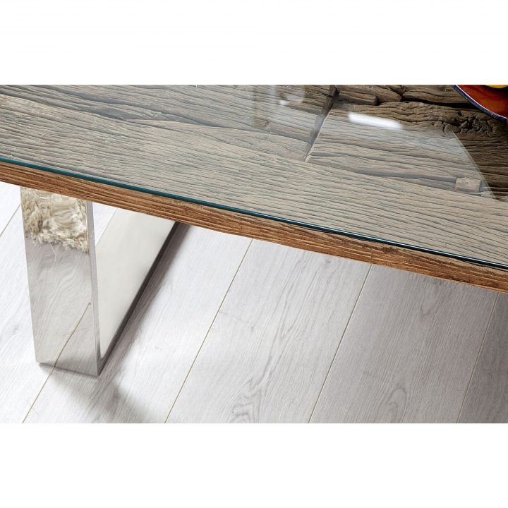 Table De Salle À Manger Design En Bois Et Métal Coloris intérieur Table Salle A Manger Bois Et Metal