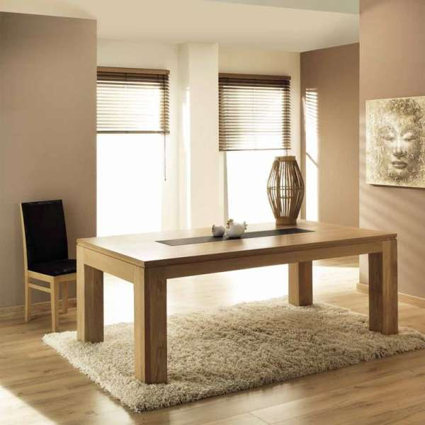 Table De Salle À Manger En Chêne Massif Extensible intérieur Salle A Manger Chene Clair Massif