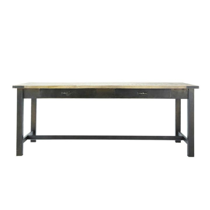 Table De Salle À Manger En Manguier Et Métal L 200 Cm intérieur Table De Salle A Manger Maison Du Monde