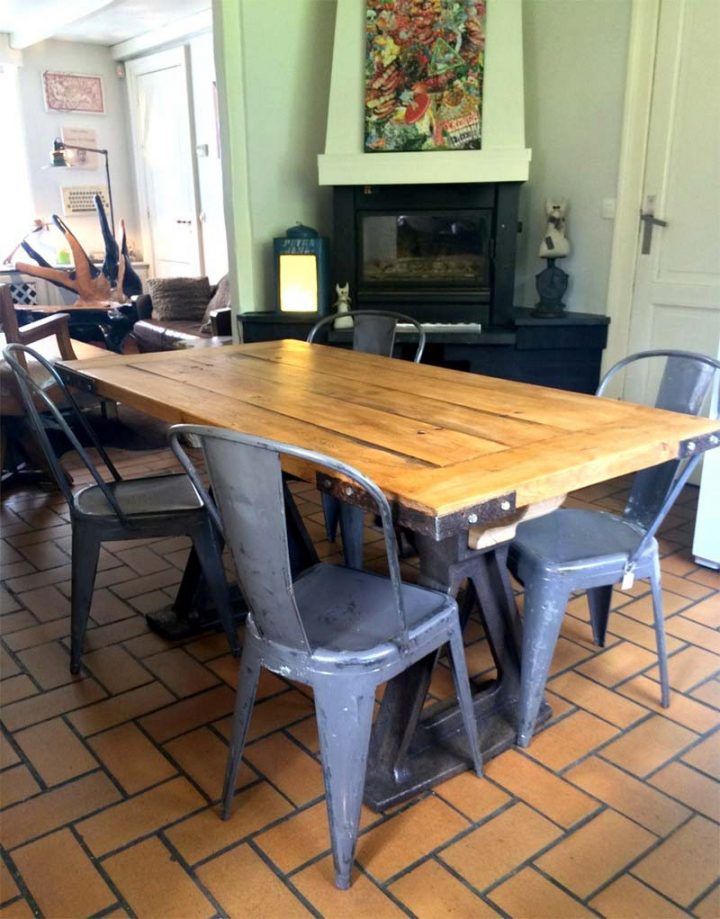 Table De Salle À Manger Industrielle dedans Salle À Manger Industrielle