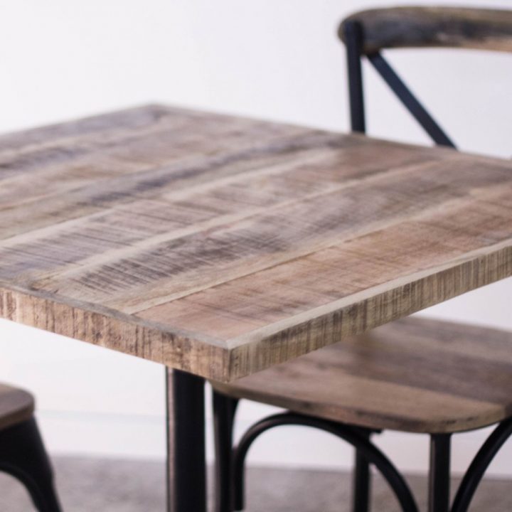 Table De Salle À Manger Industrielle En Bois Et Métal intérieur Table De Salle À Manger Industrielle