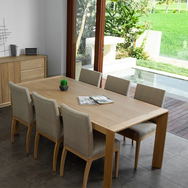 Table De Salle À Manger "Kubico" 200Cm Chêne Massif dedans Billard Table Salle À Manger