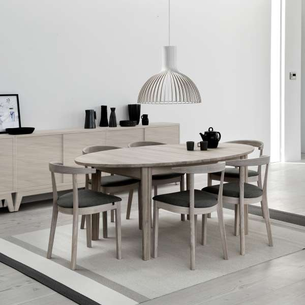 Table De Salle À Manger Ovale Scandinave En Bois Avec avec Table Pliante Salle À Manger