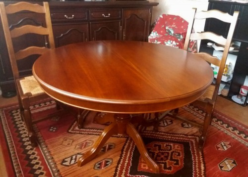 Table De Salle A Manger Ronde En Merisier – Meuble D destiné Salle A Manger D Occasion