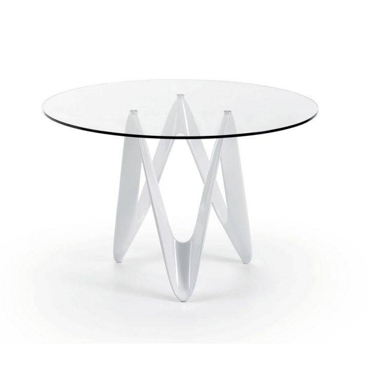 Table De Salle À Manger Ronde En Verre Lapo, Design Moderne intérieur Table De Salle À Manger En Verre