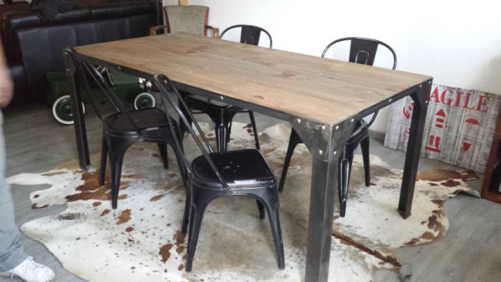 Table De Salle A Manger Style Industriel – Jasontjohnson destiné Table De Salle A Manger Style Industriel