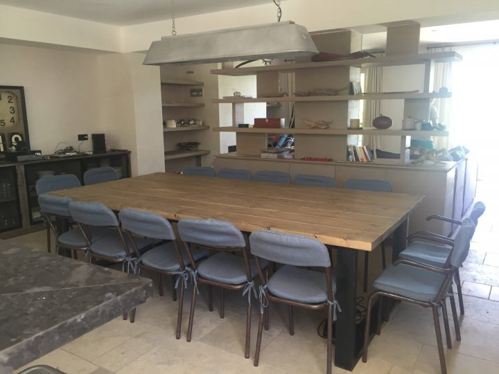 Table De Salle À Manger Style Industriel Xxl Pied En Acier avec Table De Salle A Manger Style Industriel