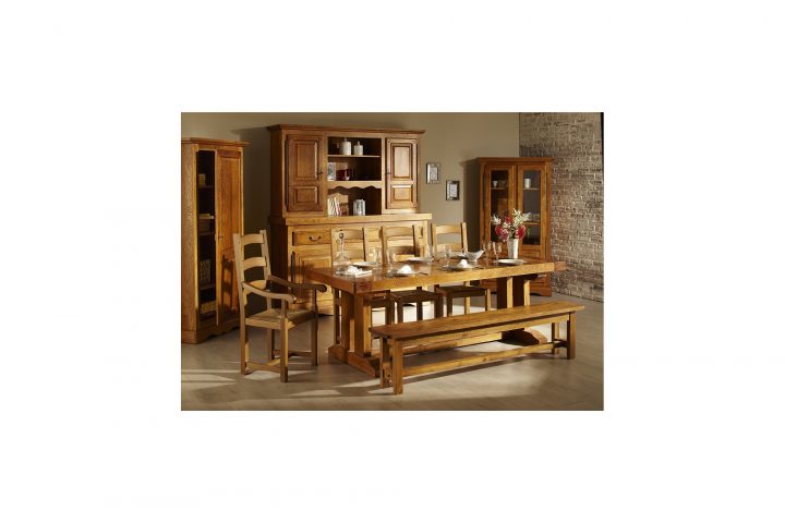 Table En Chêne Massif – Modèle D'Occasion – Hellin encequiconcerne Salle À Manger Chêne Massif