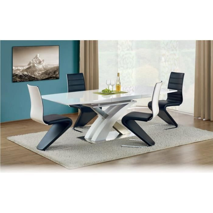 Table Extensible Design 160÷220/90/75 Cm - Blanc - Achat destiné Table Salle A Manger Extensible Design