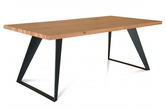 Table Extensible Rectangulaire Et Moderne - Hellin serapportantà Table Salle A Manger Bois Et Metal