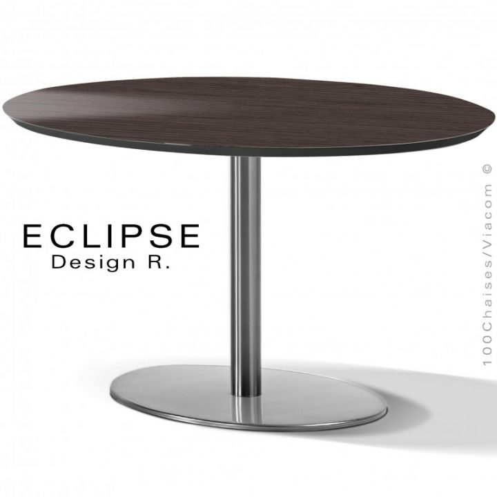 Table Ovale De Salle À Manger Eclipse Sur Pied Central pour Table Salle A Manger Pied Central