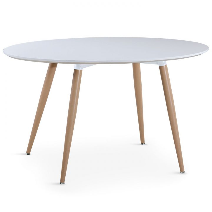 Table Ovale Scandinave Lunea Blanc dedans Table De Salle A Manger Ovale