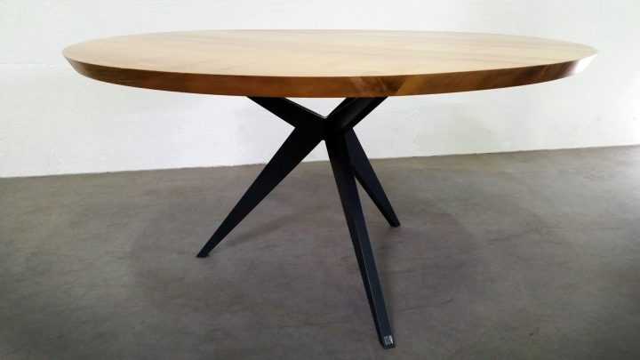 Table Repas Papillon Ronde – Artmeta / Tables Métal Et à Table De Salle A Manger Ronde Avec Rallonge