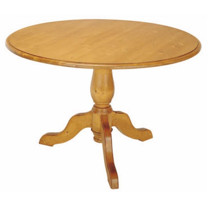 Table Ronde Extensible En Épicéa Naturel Ciré 8 Personnes destiné Chemin De Table Ronde 8 Personnes