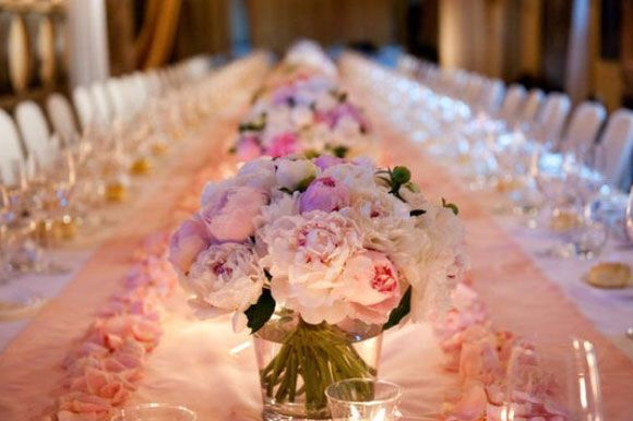 Table Rose | Table Mariage Rose, Décoration Mariage concernant Chemin De Table Rose Poudré