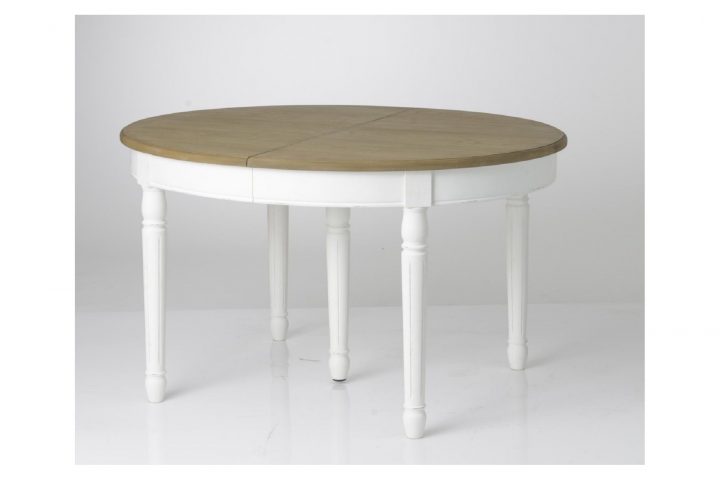 Table Salle A Manger Ronde Blanche Extensible — Lamichaure intérieur Table Salle A Manger Ronde Extensible