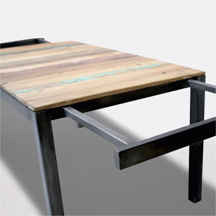 Table Style Industriel Avec Rallonges Beau Table Cuisine encequiconcerne Table Salle A Manger Industrielle